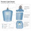 Luminaire suspendu réglable en verre bleu 11,81 po (ampoule E26 chaude incluse)