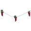 Ensemble de 5 guirlandes de lumières pour terrasse en grappe de raisin rouge 5 fils - fil vert