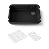Ironridge 34" Undermount Single-Bowl Farmhouse Cast Iron Kitchen Sink with Apron Front