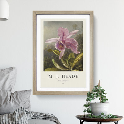 Pink Orchids Print by Martin Johnson Heade - Picture Frame Painting