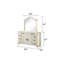 Miroir Jasmine avec éclairage latéral à DEL en bois beige