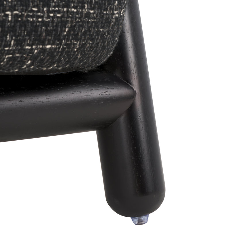 Leisel Upholstered Armchair, Black/White Polyester