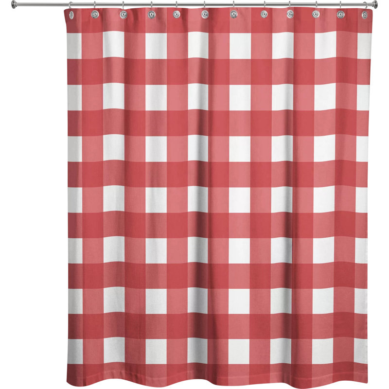 Rideau de douche simple Lyon, Rouge