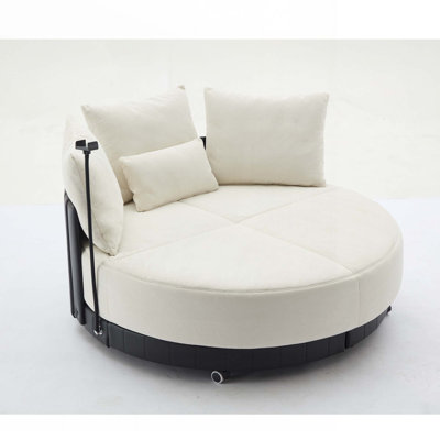 Modern Oversized 360°swivel Chair With Adjustable Phone Stand