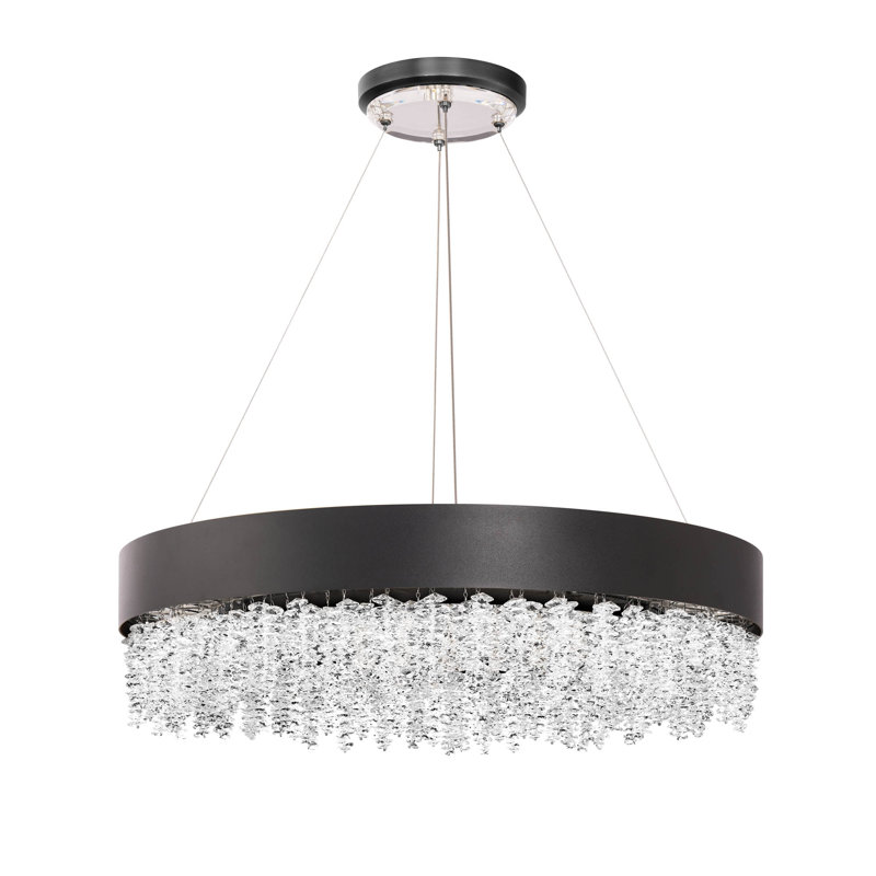 Soleil 1 - Light LED Chandelier, Black