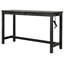 Table de salle à manger à hauteur de comptoir 3 pièces - Table en bois massif avec 2 ports et prise électrique, assise, noir anthracite, style transitionnel, table de 60 pouces, 2 sièges, rectangulaire, tabourets d'appoint, design,