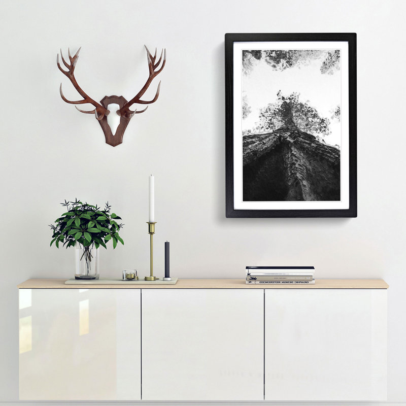 Trees in Sequoia National Park - Picture Frame Painting Print, Black Framed, 65cm H x 48cm W x 2cm D