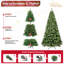  Arbre de Noël en PVC pré-éclairé avec 300 lumières UL, 779 pointes, fil de mémoire à dépliage automatique, assemblage facile avec support en métal stable-2023568627