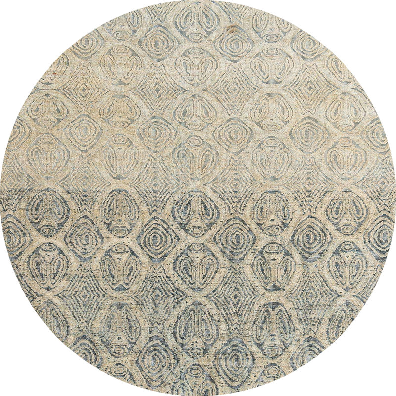 Abstract Indoor Rug, Round 4'