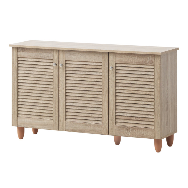 Morgan 15 Pair Shoe Storage Cabinet, Sonoma Oak