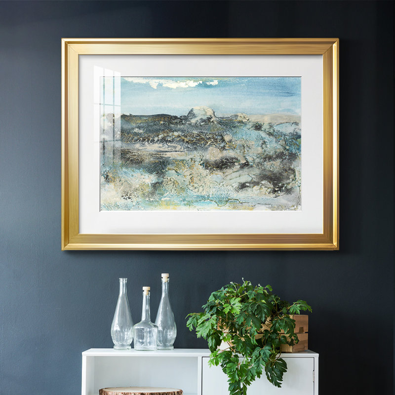 Motif de paix I, impression sur papier, Or, H 27 po x l 39 po x P 1,5 po