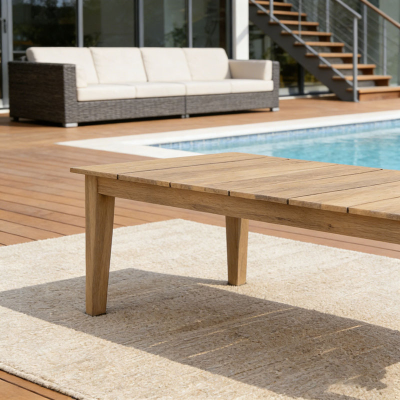 Table basse d'extérieur en bois