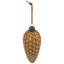 Ornements de Noël en forme de pomme de pin scintillante, 5 po, brun, 4 carats