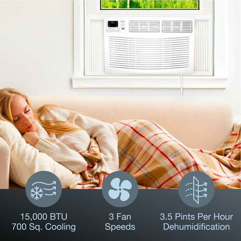 Climatiseur de fenêtre 15 000 BTU 115 V avec télécommande Amana, 15 000 BTU