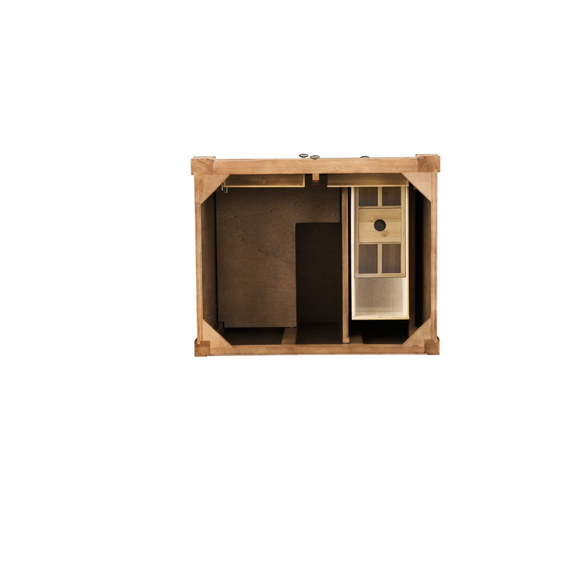 Dussault 30' W Single Bathroom Vanity Base, Saddle Brown