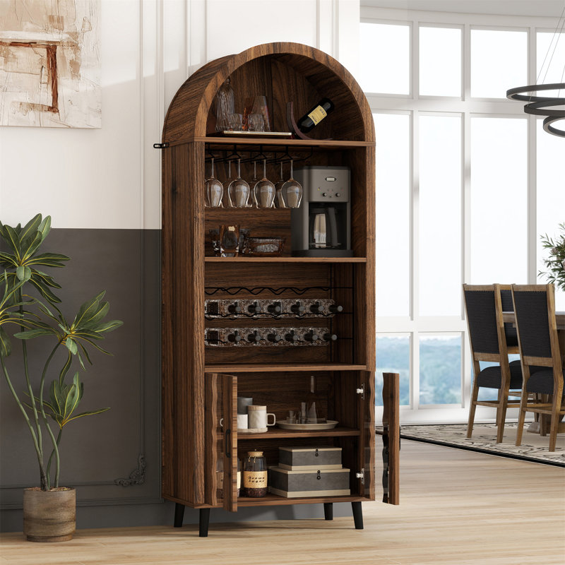 Armoire bar 71 po Farmhouse, Brun