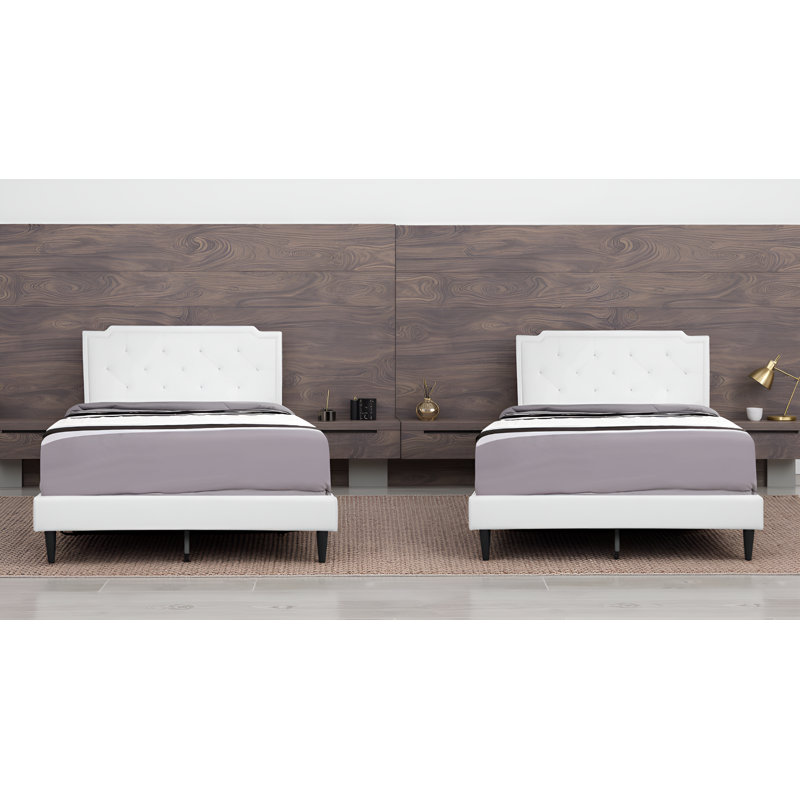 Maiwenn White Full Bed Set Of 2, Full, White