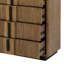 Commode 5 tiroirs brun cendré