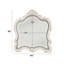 Miroir de coiffeuse rétro blanc sculpté de forme irrégulière de 45 pouces de hauteur