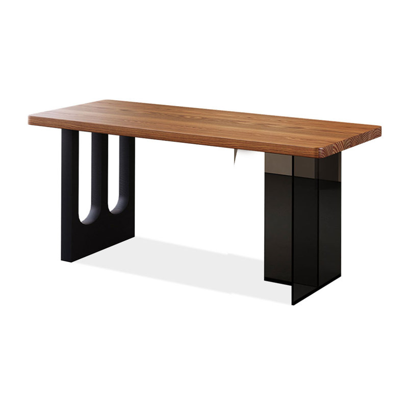 Bureaux rectangulaires bruns en bois massif, H 29,53 po x l 55,12 po x P 23,62 po