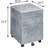 Silver Faux Concrete File Cabinet With Manual Close Drawers For Office Look And 3 Work Area