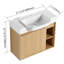 Meuble-lavabo mural avec porte à fermeture en douceur et lavabo en céramique-1366314896
