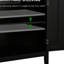 Buffet pour le salon, le vestibule ou le bar à café, armoire noire avec tablettes réglables et 2 portes, construction, l 41,75 po x P 17,75 po H 35,5 po