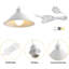 Luminaire suspendu blanc à brancher, lampe industrielle (ensemble de 2)