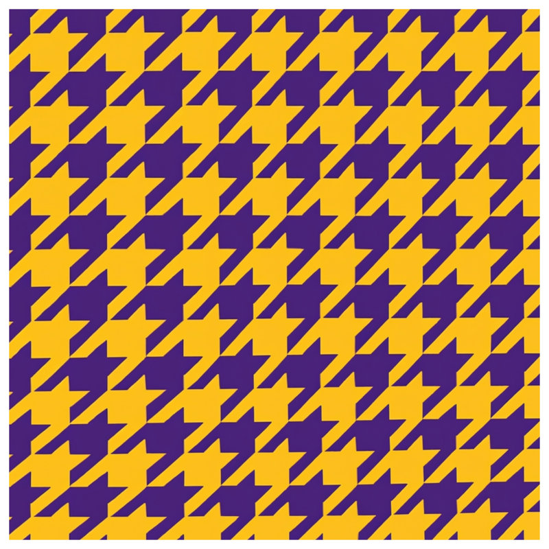 Couvertures mauve et jaune pied-de-poule, L 50 po x H 60 po
