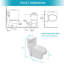 Toilette allongée une pièce Tusuton 1,28 GPF (siège inclus)