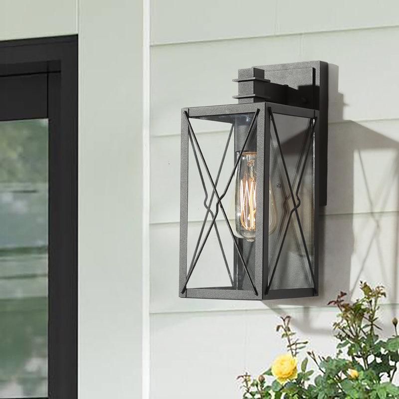 Vendramin 1 - Light Black Outdoor Wall Light Dimmable Patio Lantern