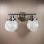 Applique murale pour salle de bain 2 lumières, applique murale noire