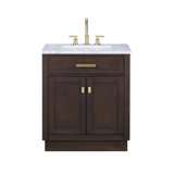 Chestnut 30" Single Bathroom Vanity With Counter Top, Cabinet, Basin(S) Only