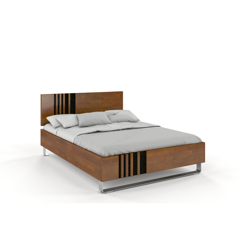 Solid Wood Bed, European Double (140 x 200cm), Palisander