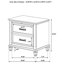 Ensemble de chambre avec grand lit 4 pièces Ranbir - blanc vieilli-116668559-116668557