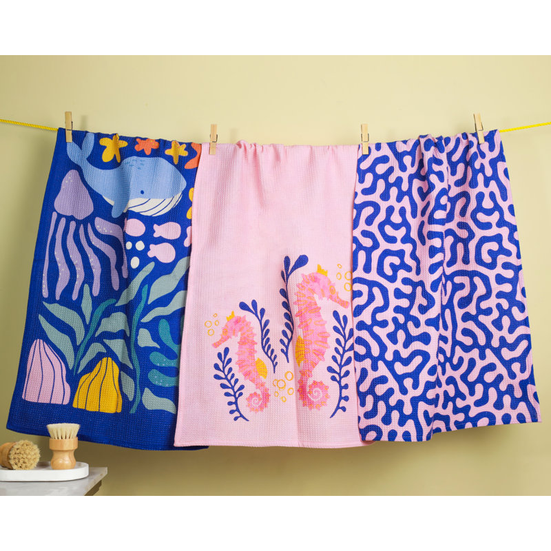 Ensemble de serviettes de cuisine Whimsical Ocean