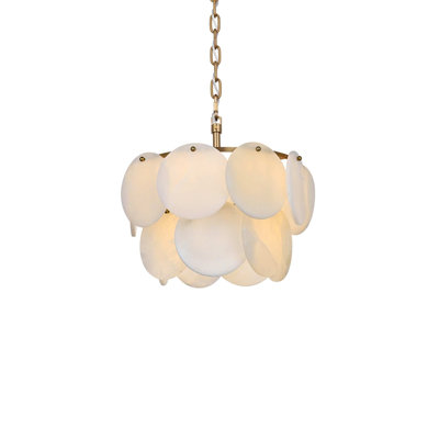 Lustre en albâtre satiné 16 pouces Charlotte