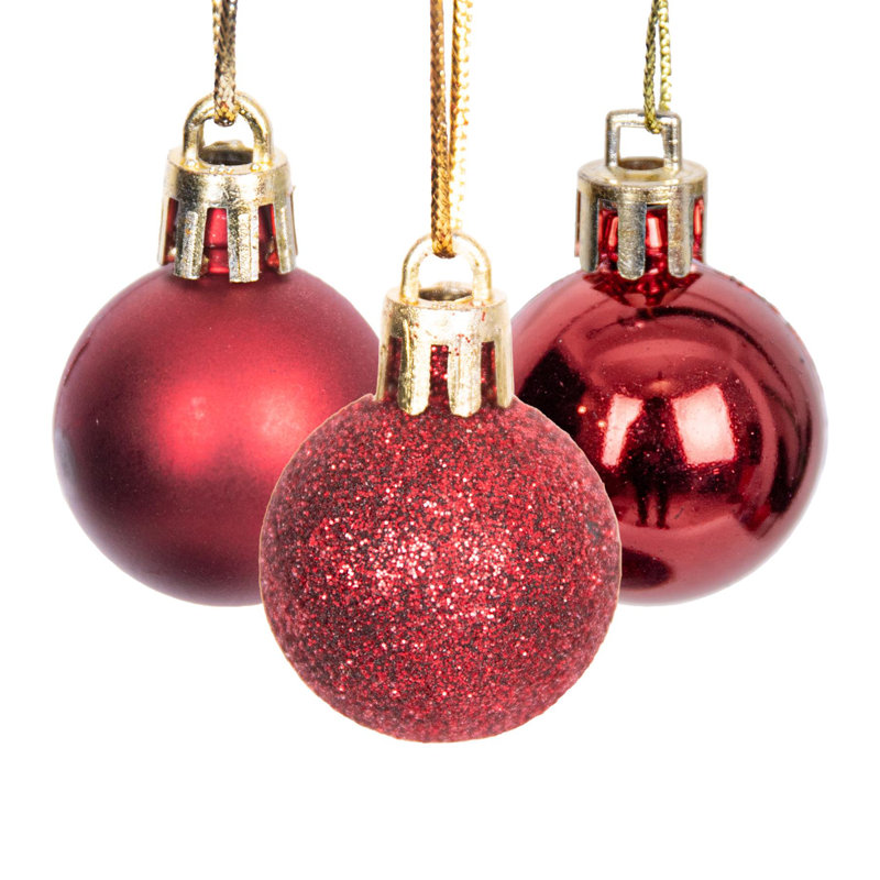 Polyvinyl Chloride (PVC) Bauble, Dark Red, 3cm H x 3cm W x 3cm D
