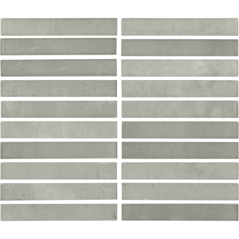 Daltile Miramo 1" x 6" Ceramic Straight Joint Wall Mosaic (10 PCS Per Carton) (8.30 SQFT Per Carton), Oyster