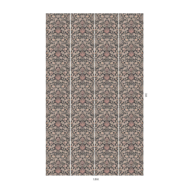 HYACINTH NOVELLUS Wallpaper - Noir 9'10" - full height wallpaper