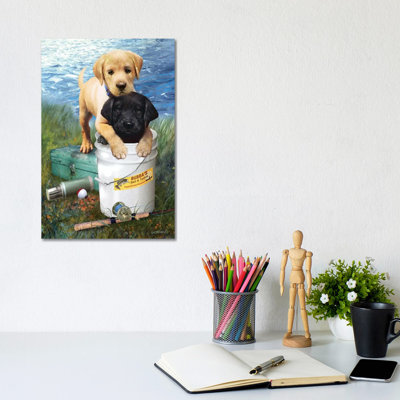 Fishing Buddies by Giordano Studios - Wrapped Canvas Painting
