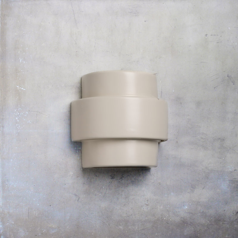Chiyeko Ceramic Wall Light, LED Bulb Included, 10" H x 10" W x 6" D, Matte White