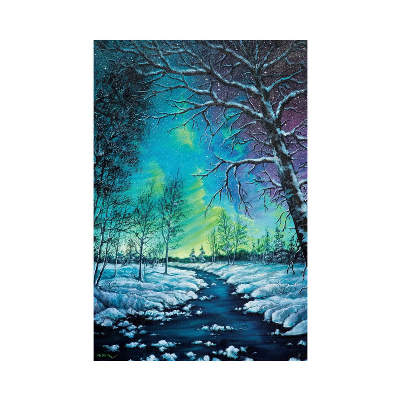 Neon Night par Print, Toile tendue, H 18 po x l 12 po x P 1,5 po