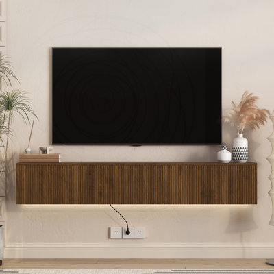 Meuble télé flottant avec 16 lumières DEL de couleur