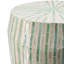 Tabouret d'appoint cylindrique crème et vert Capiz