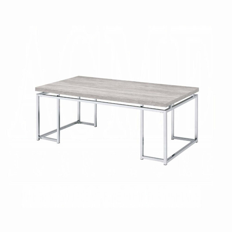 Table basse avec base en métal