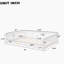 Lit plateforme double pleine grandeur avec clôture et porte, blanc-935006219