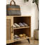 Armoire à chaussures 39,37 po avec porte en filet de rotin pour entrée