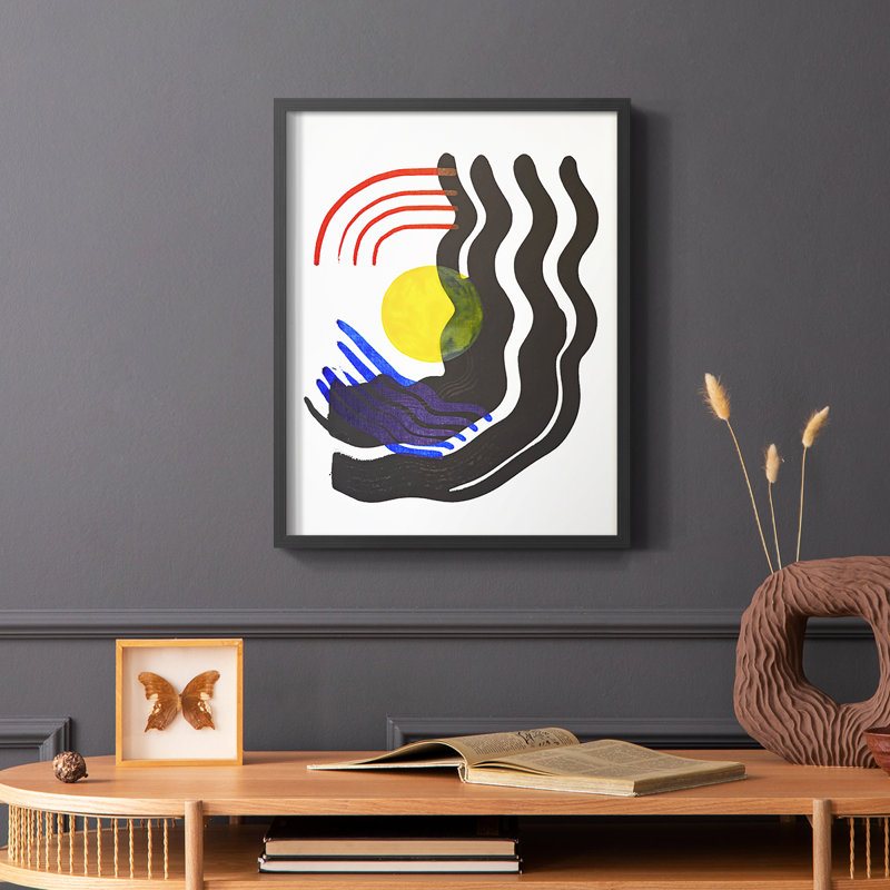 Shifting III, reproduction encadrée - bois massif, Cadre simple noir, H 28 po x l 22 po