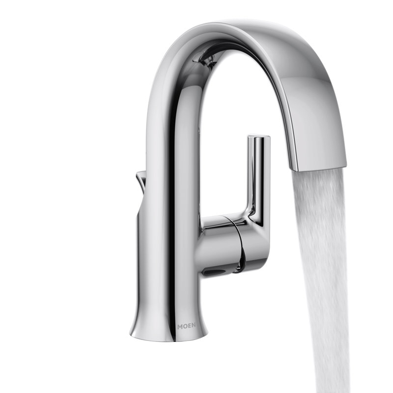 Doux Single Hole Bathroom Faucet with Drain Assembly, Chrome
